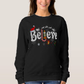 Christmas  Believe Santa Claus  Jesus Christian 1 Trui (Voorkant)