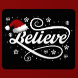 Christmas Believe Santa Claus - Santa Hat Zwart Muismat<br><div class="desc">Omarm de magie van het vakantieseizoen met ons 'Christmas Believe Santa Claus - Santa Hat Black'-ontwerp. Met een klassieke kerstmuts en de tijdloze boodschap van geloven in de vreugde en het wonder van Kerstmis, is dit feestelijke ontwerp perfect voor het verspreiden van feestvreugde. Of je nu een echte gelovige in...</div>