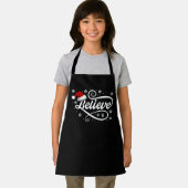 Christmas Believe Santa Claus - Santa Hat Zwart Schort (Insitu)