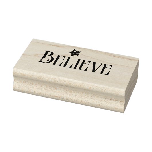 Christmas Believe Star Stamp Rubberstempel (Stempel)