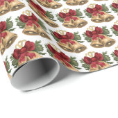 Christmas Bell-patroon Cadeaupapier (Rol Hoek)