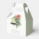 Christmas Bell Pine Poinsettia Foliage Waterverf Bedankdoosjes (Voorkant Zijde)