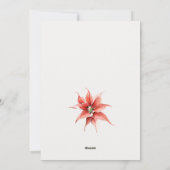 Christmas Bell Pine Poinsettia Foliage Waterverf Feestdagenkaart (Achterkant)