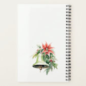 Christmas Bell Pine Poinsettia Foliage Waterverf Planner (Achterkant)