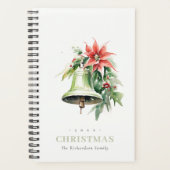 Christmas Bell Pine Poinsettia Foliage Waterverf Planner (Voorkant)