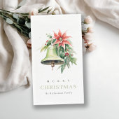 Christmas Bell Pine Poinsettia Foliage Waterverf Servet