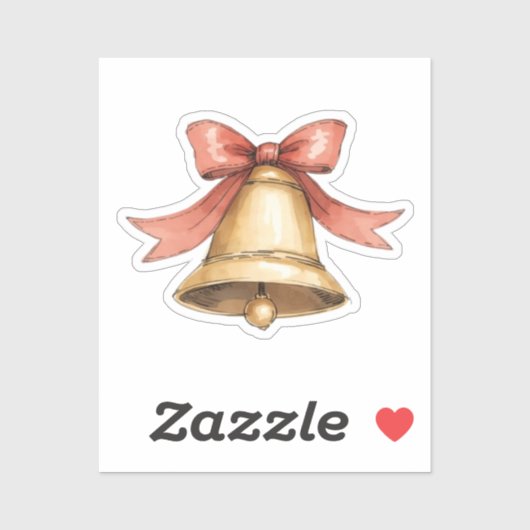 Christmas Bell Sticker (Vel)