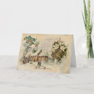 "Christmas Bell" Vintage Kerst Kaart