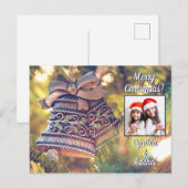 Christmas Bells aangepaste foto & tekst briefkaart (Voorkant / Achterkant)