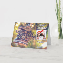 Christmas Bells aangepaste foto & tekst wenskaart Feestdagen Kaart