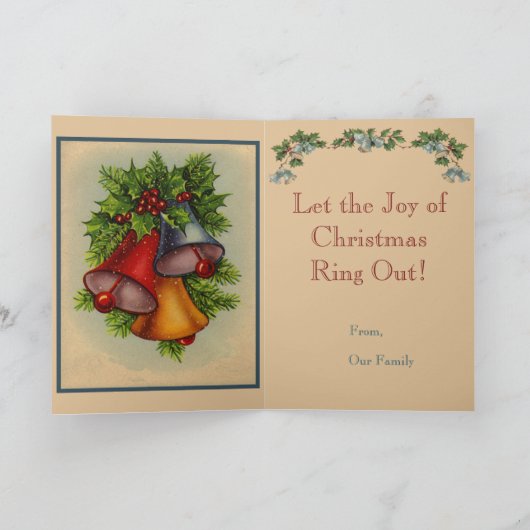 Christmas Bells Card Kaart (Binnen)