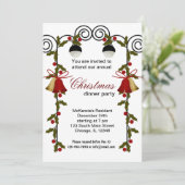 Christmas Bells-diner Kaart (Staand voorkant)