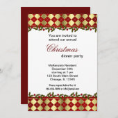 Christmas Bells-diner Kaart (Voorkant / Achterkant)