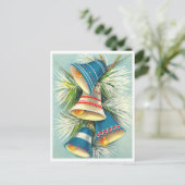 Christmas Bells, Holiday Cheer Vintage Inspired Briefkaart (Staand voorkant)