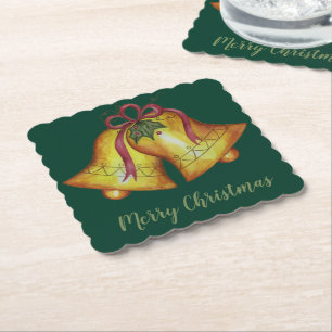 Christmas Bells Holiday Party Drink Coasters Kartonnen Onderzetters