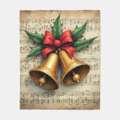 Christmas Bells on Sheet Music, Fleece Deken (Voorkant)