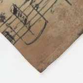 Christmas Bells on Sheet Music, Fleece Deken (Hoek)