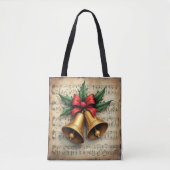 Christmas Bells on Sheet Music, Tote Bag (Voorkant)