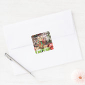 Christmas - Bengal Cat - Jack Vierkante Sticker (Envelop)