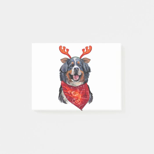 Christmas Bernese Mountain Dog Post-it® Notes (Voorkant)