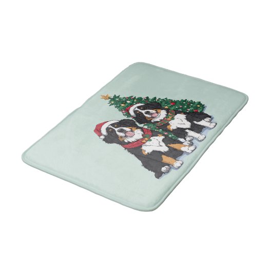Christmas Bernese Mountain Dogs Badmat (Gekanteld)