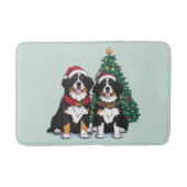 Christmas Bernese Mountain Dogs Badmat (Voorkant)