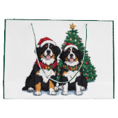 Christmas Bernese Mountain Dogs Groot Cadeauzakje (Achterkant)
