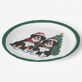 Christmas Bernese Mountain Dogs Papieren Bordje (Gekanteld)