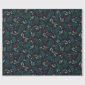 Christmas berries cadeaupapier (Vlak)