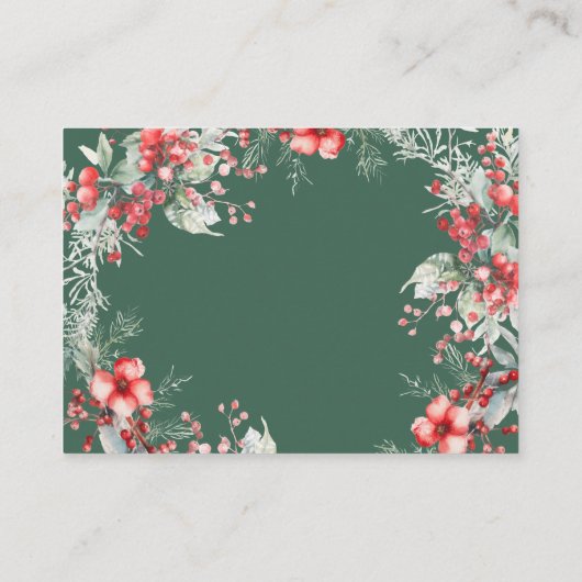 Christmas Berry Baby shower Luier Raffle Kaart (Achterkant)