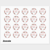 Christmas Berry-Baby shower Ronde Sticker (Vel)
