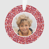 Christmas Berry krans dubbelzijdig 2 foto Ornament (voorkant)