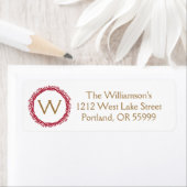 Christmas berry krans monogram label (Insitu)