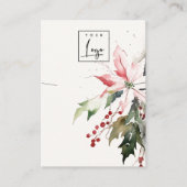 Christmas Berry Poinsettia Foliage Ketting Logo Visitekaartje (Voorkant)