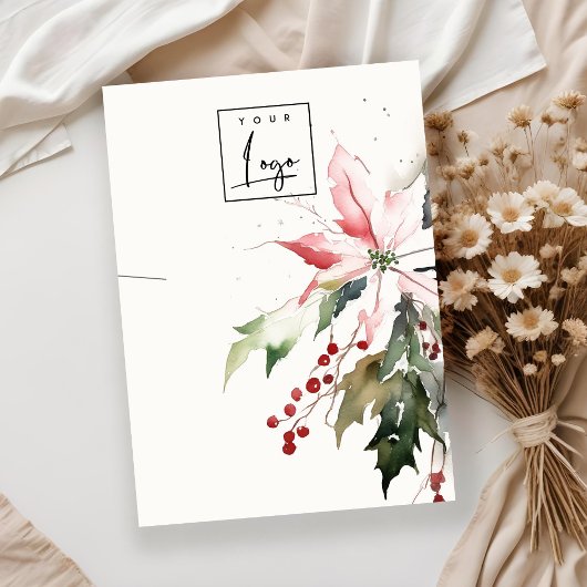 Christmas Berry Poinsettia Foliage Ketting Logo Visitekaartje