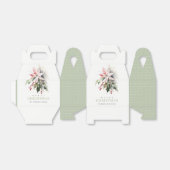 Christmas Berry Poinsettia Foliage Waterverf Bedankdoosjes (Uitgevouwen)