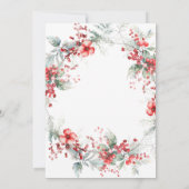 Christmas Berry Santa Baby shower Uitnodiging (Achterkant)