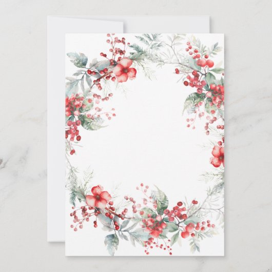 Christmas Berry Santa Baby shower Uitnodiging (Achterkant)