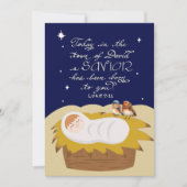 Christmas Bible Verse Luke Modern Personalized  Feestdagenkaart (Voorkant)