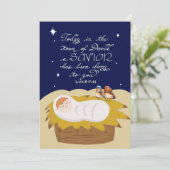 Christmas Bible Verse Luke Modern Personalized  Feestdagenkaart (Staand voorkant)