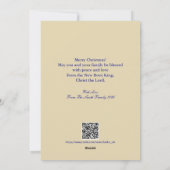 Christmas Bible Verse Luke Modern Personalized  Feestdagenkaart (Achterkant)