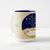 Christmas Bible Verse Luke Modern Personalized  Tweekleurige Koffiemok (Voorkant links)