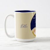 Christmas Bible Verse Luke Modern Personalized  Tweekleurige Koffiemok (Links)