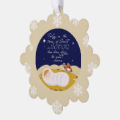 Christmas Bible Verse Luke Modern Script Custom  Ornament Kaart (Links)