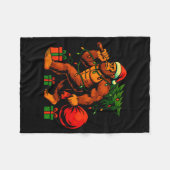 Christmas Bigfoot Costume Men Boy Sasquatch Xmas T Fleece Deken (Voorkant (Horizontaal))