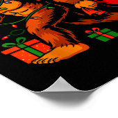 Christmas Bigfoot Costume Men Boy Sasquatch Xmas T Poster (Hoek)
