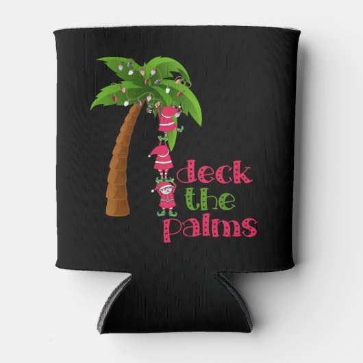 CHRISTMAS BIJ DE BEACH grafische SANTAS ELVEERT PA Blikjeskoeler (Voorkant)