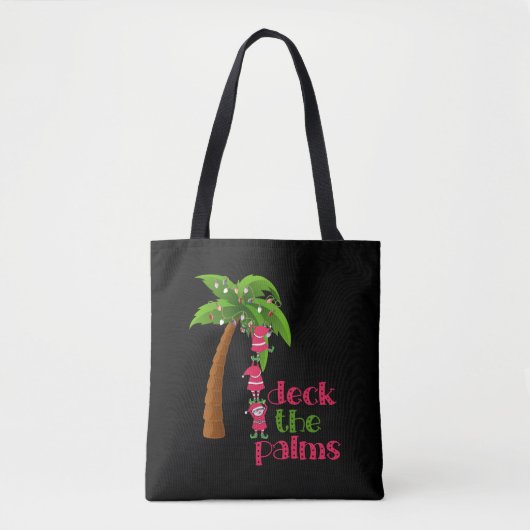 CHRISTMAS BIJ DE BEACH grafische SANTAS ELVEERT PA Tote Bag (Voorkant)