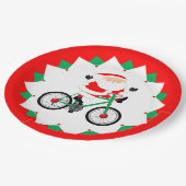 Christmas Biking Holiday Cycling Party Papieren Bordje (Gekanteld)