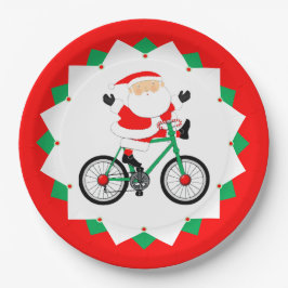 Christmas Biking Holiday Cycling Party Papieren Bordje